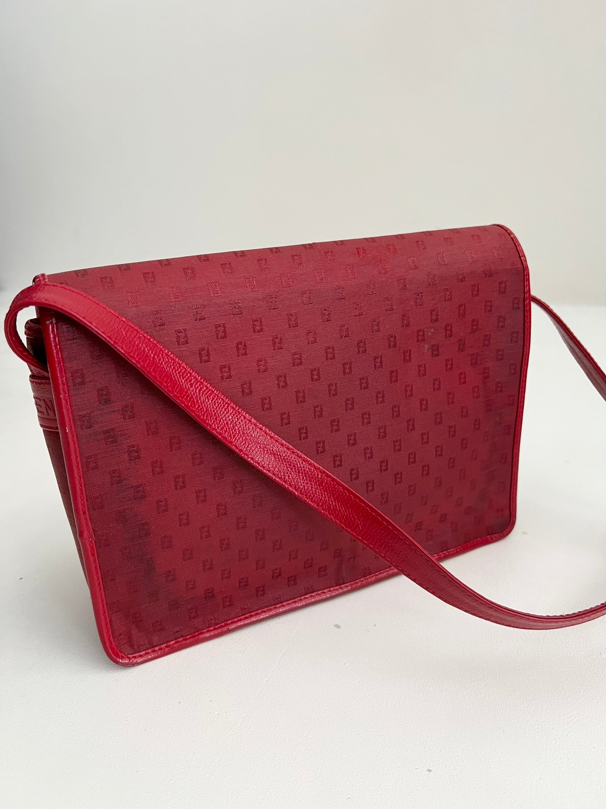 Fendi S.A.S. Messenger Bag rossa FF