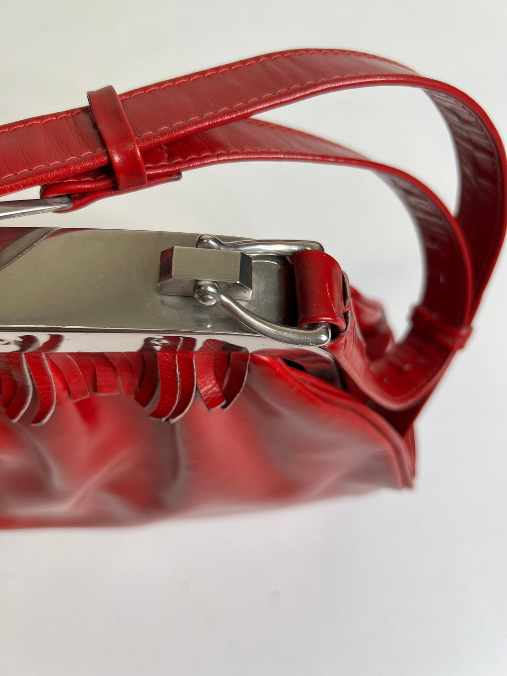 Borsa anni ‘70 in pelle rossa