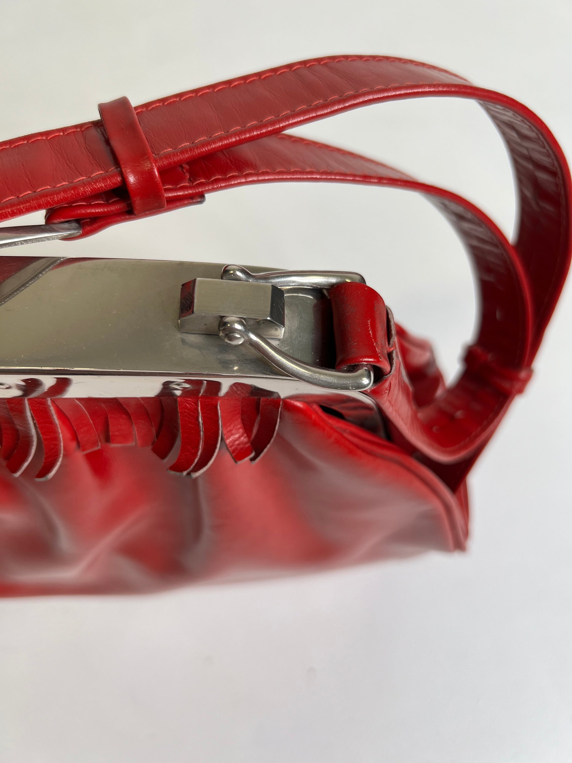 Borsa anni ‘70 in pelle rossa