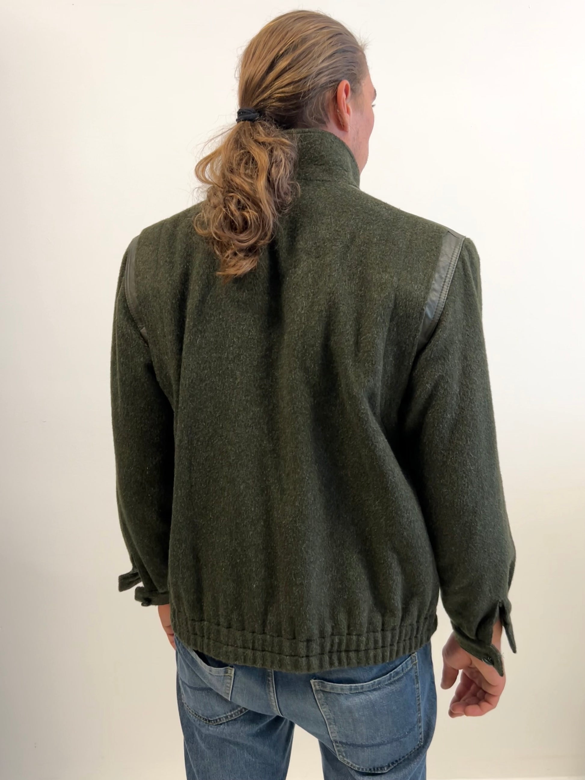 Giacca Breco’s in lana e pelle