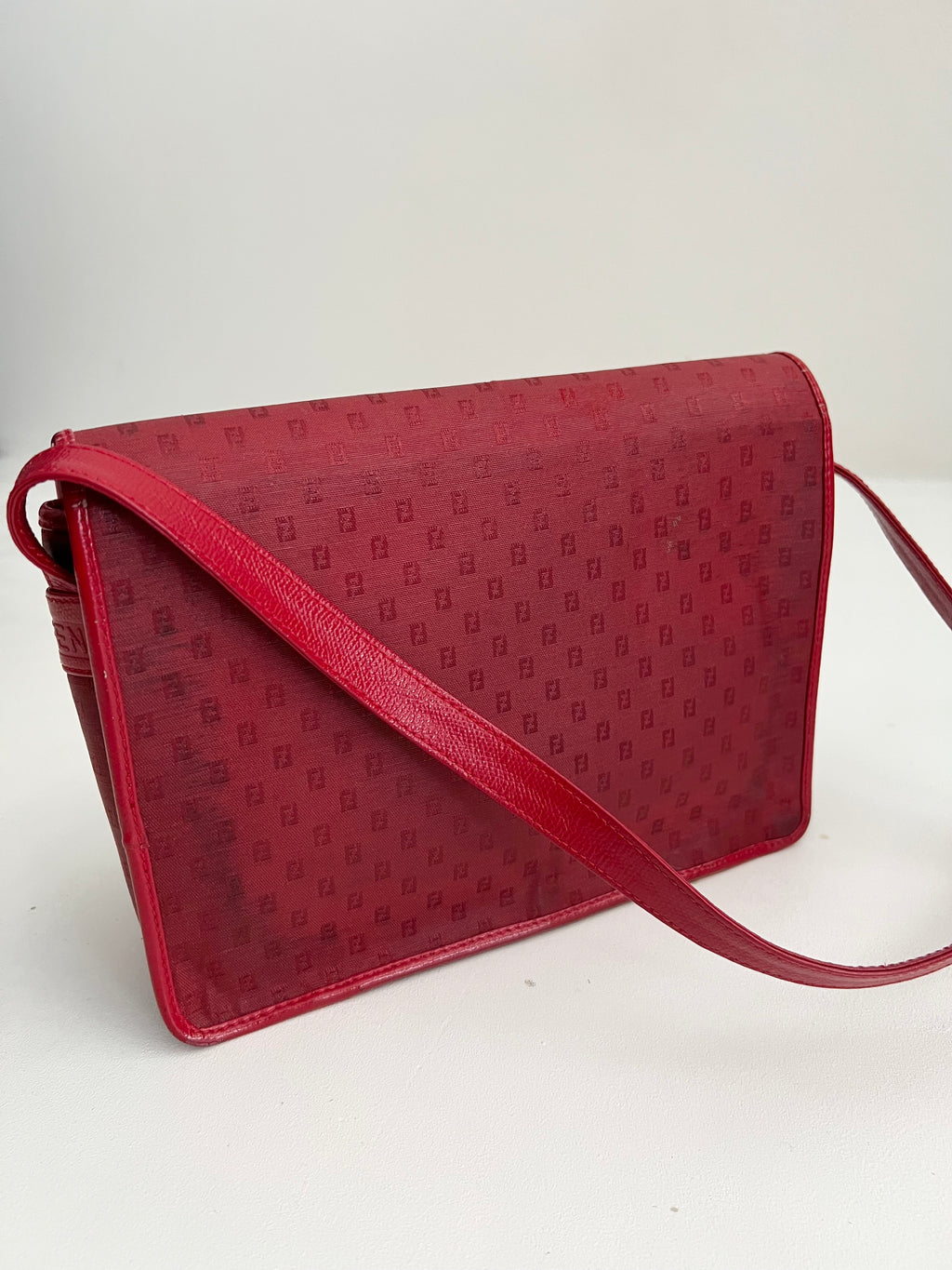 Fendi S.A.S. Messenger Bag rossa FF