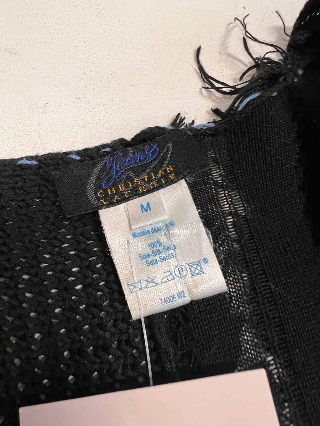 Top Christian Lacroix Jeans in seta anni ‘90
