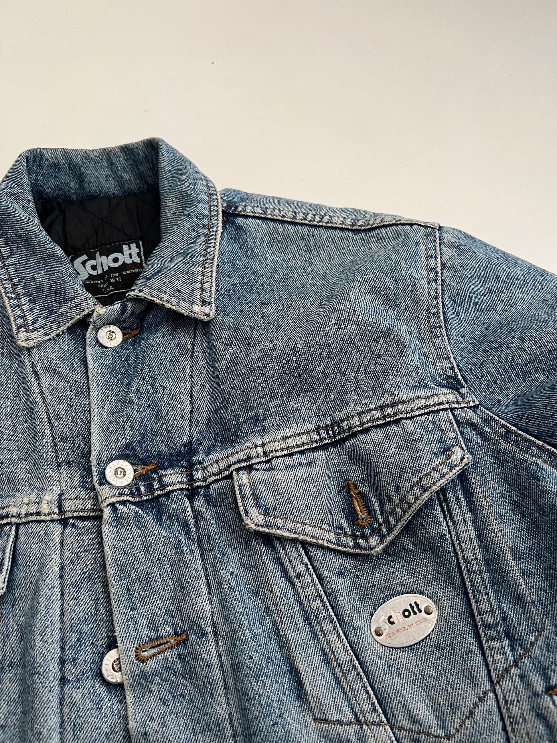 Giacca Schott NYC in denim anni ‘80