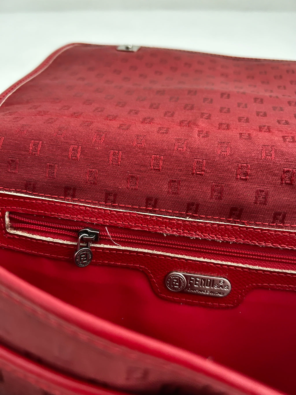 Fendi S.A.S. Messenger Bag rossa FF