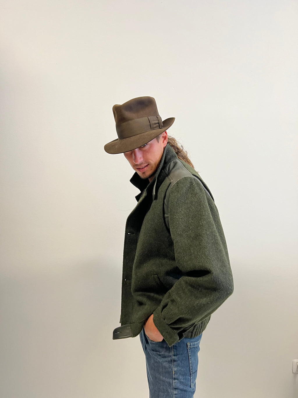 Giacca Breco’s in lana e pelle