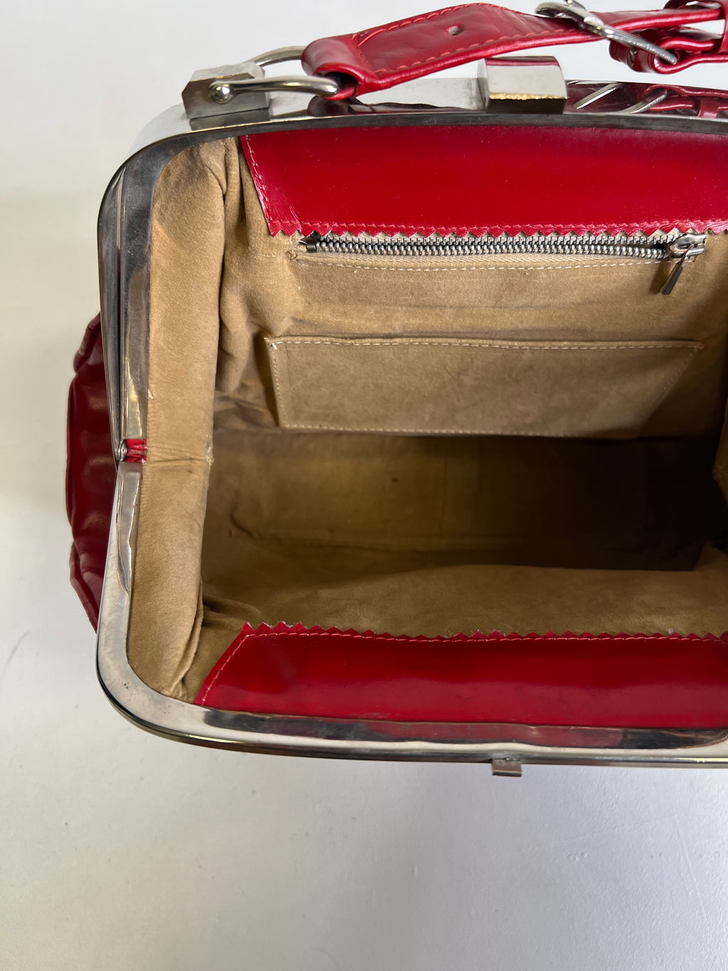 Borsa anni ‘70 in pelle rossa