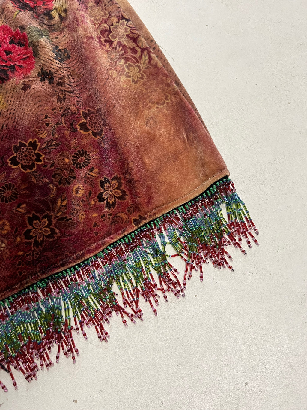 Gonna vintage nuova in ciniglia e minuteria