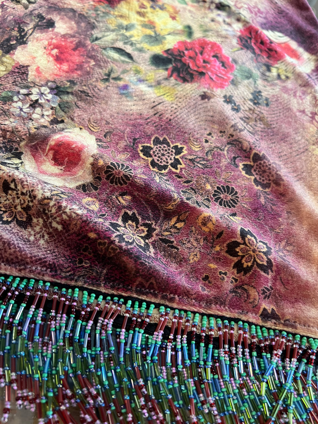 Gonna vintage nuova in ciniglia e minuteria