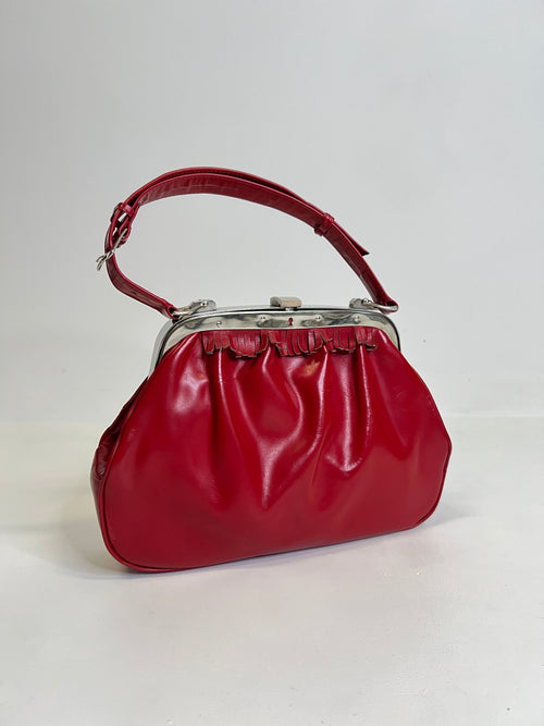 Borsa anni ‘70 in pelle rossa